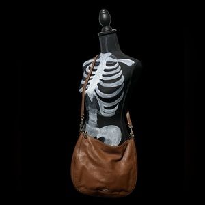 COACH pebble leather Elle brown hobo shoulder bag crossbody